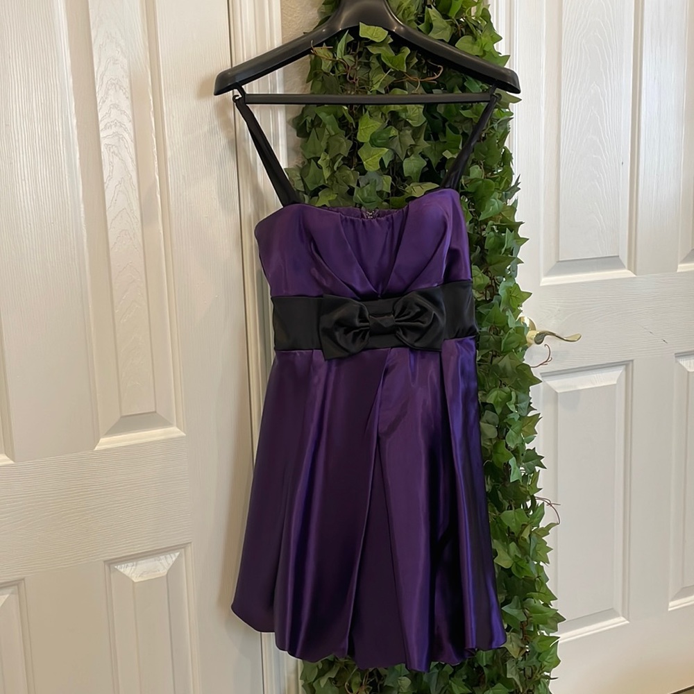 Windsor Purple Satin Dress